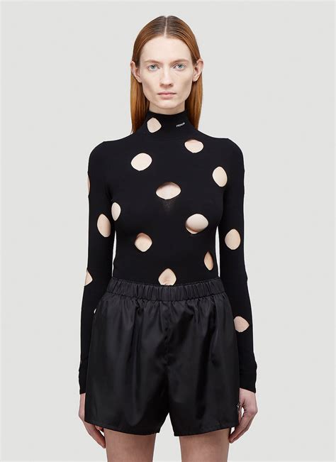 prada cut out turtleneck|Black Wool Turtleneck .